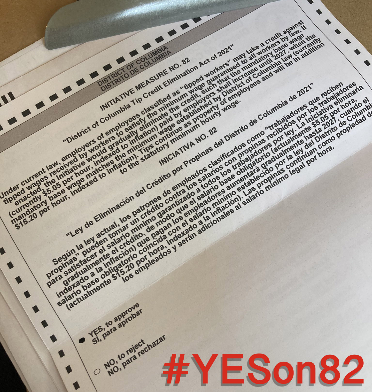 Vote YES on Initiative 82!